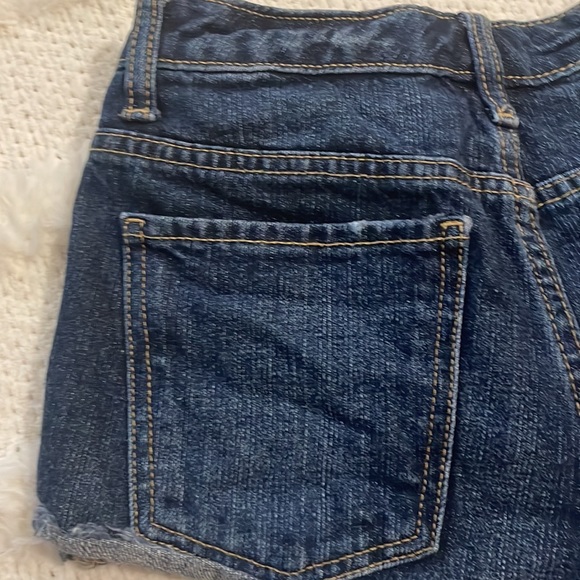 Mossimo High waisted denim jeans shorts fringe Junior women’s size 1 - Picture 7 of 11